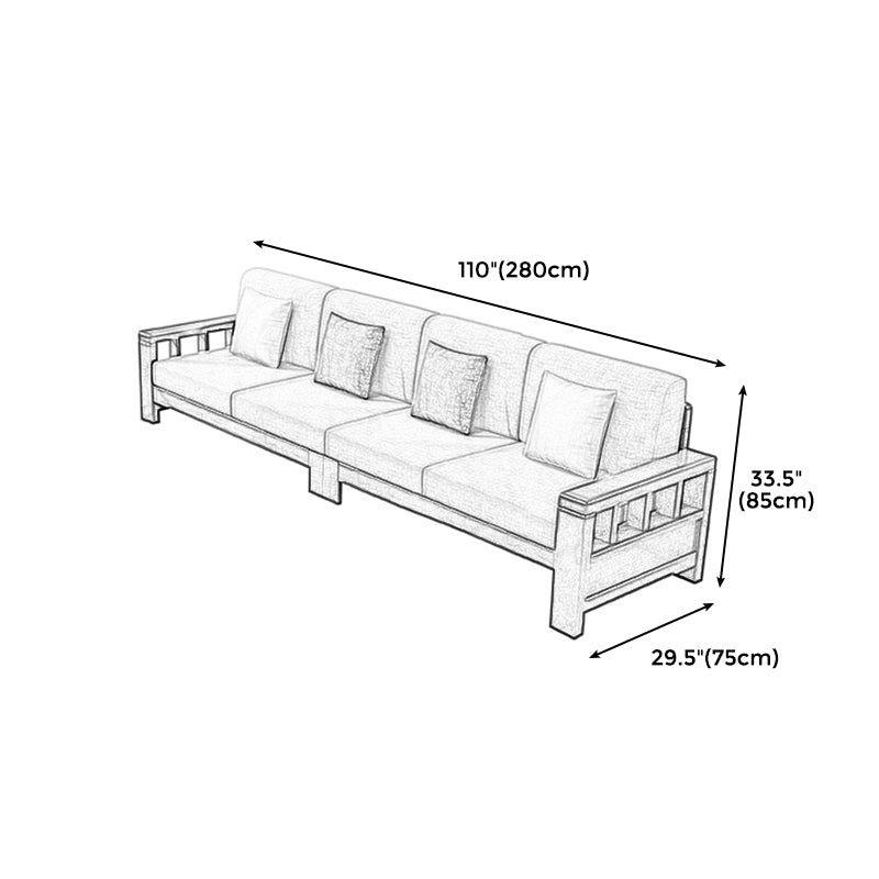 Sofá de brazo empotrado en artesano con almohadas 33.46 "para sala de estar