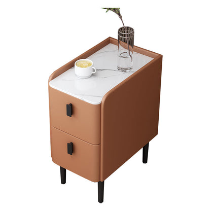 Dos cajones Nights Nightsand de 16 pulgadas Modern de 4 patas Noches Noches