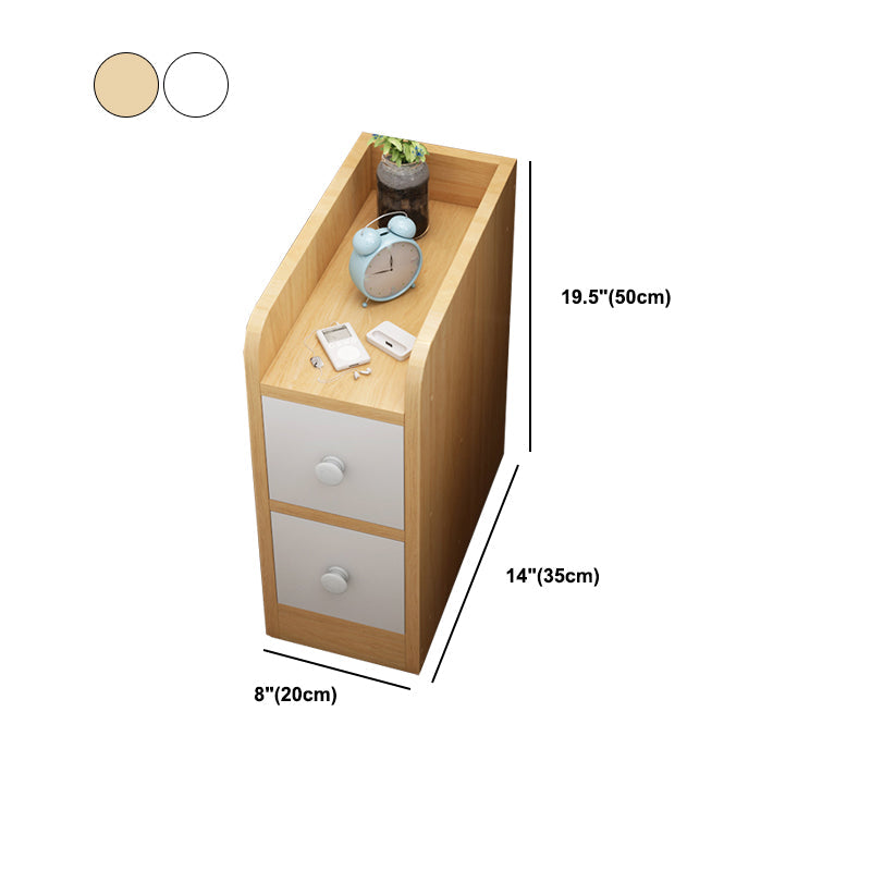 引き出しストレージを備えたウッドナイトスタンド20インチの高さのモダンナイトテーブル