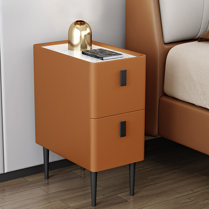 Steen top 2-lading nachtkastje 21,65-inch lange glamournachttafel