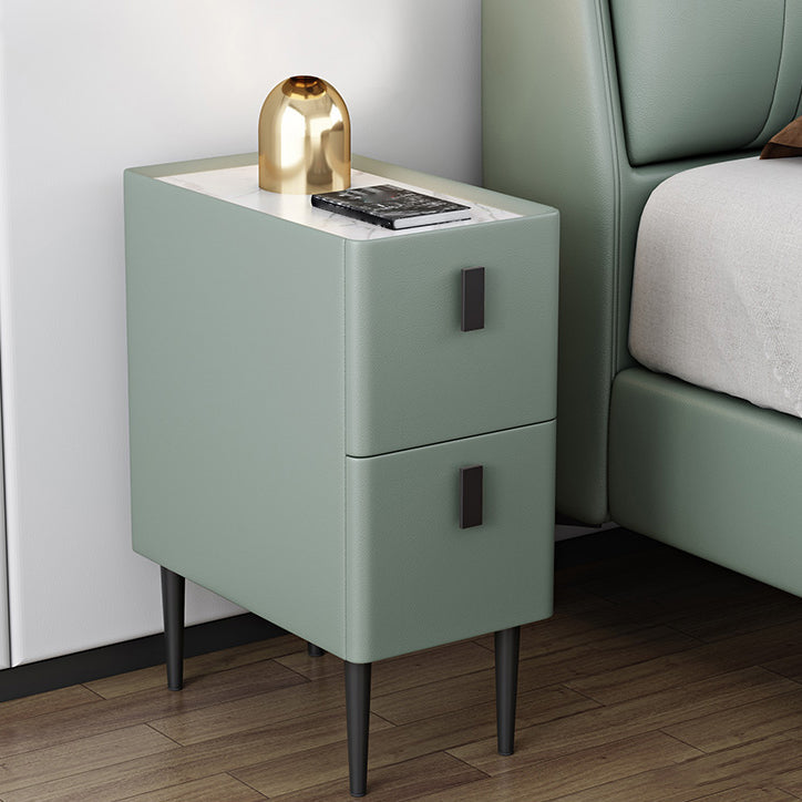 Steen top 2-lading nachtkastje 21,65-inch lange glamournachttafel