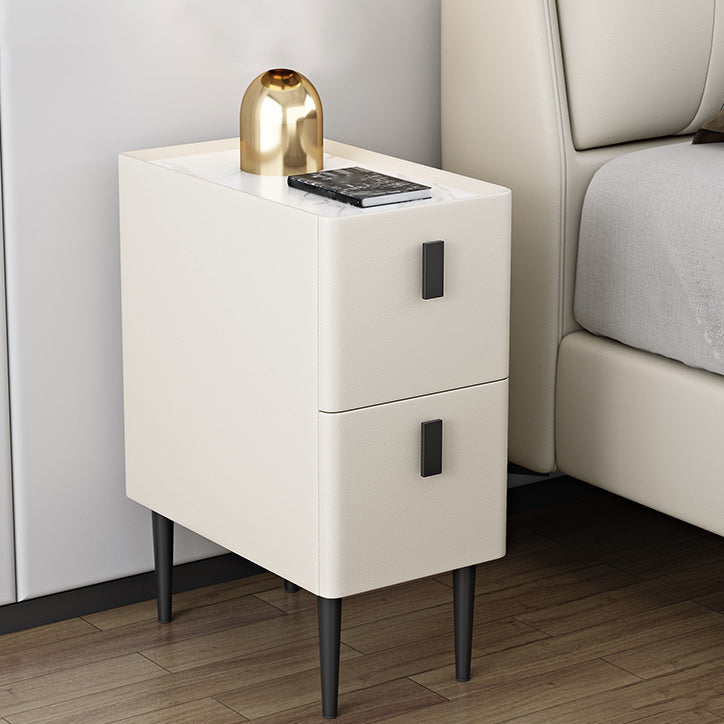 Steen top 2-lading nachtkastje 21,65-inch lange glamournachttafel