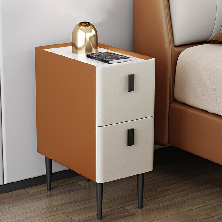 Steen top 2-lading nachtkastje 21,65-inch lange glamournachttafel