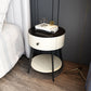4 Legs Nightstand 22" Tall Accent Table Nightstand with Drawer and Shelf