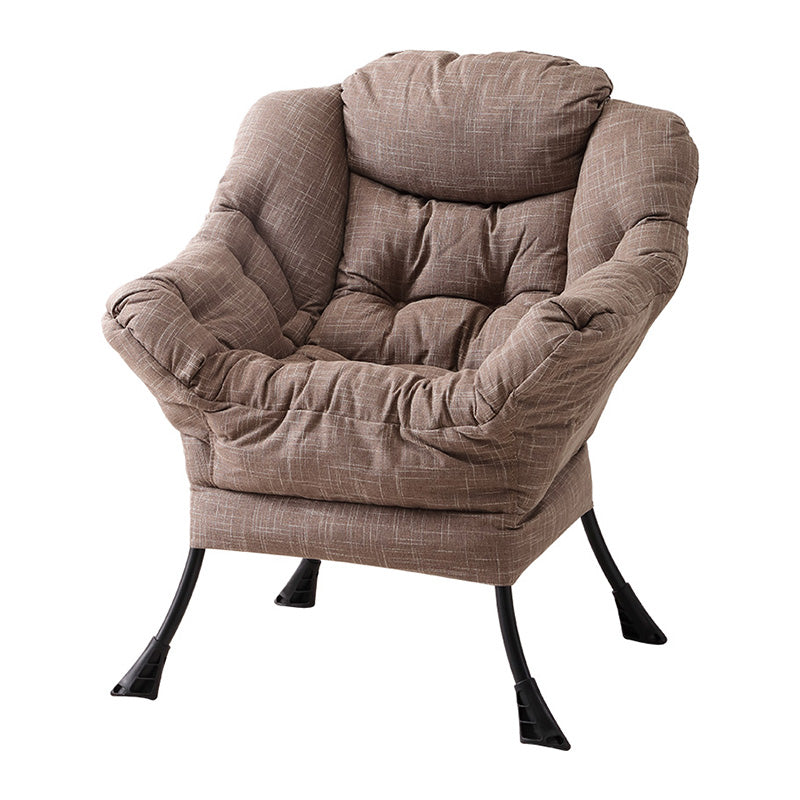 31.49" L x 25.19" W x 35.43" H Accent Armchair Flared Arms Chair for Living Room Khaki Four Legs Clearhalo 'Accent Chairs' 'accent_chairs' 'Chairs & Seating' 'furn' 'furn_accent_chairs' 'Furniture' 'Living Room Furniture' 5242851