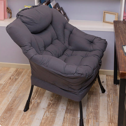 31.49" L x 25.19" W x 35.43" H Accent Armchair Flared Arms Chair for Living Room Grey Four Legs Clearhalo 'Accent Chairs' 'accent_chairs' 'Chairs & Seating' 'furn' 'furn_accent_chairs' 'Furniture' 'Living Room Furniture' 5242853