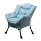 31.49" L x 25.19" W x 35.43" H Accent Armchair Flared Arms Chair for Living Room Light Blue Four Legs Clearhalo 'Accent Chairs' 'accent_chairs' 'Chairs & Seating' 'furn' 'furn_accent_chairs' 'Furniture' 'Living Room Furniture' 5242861
