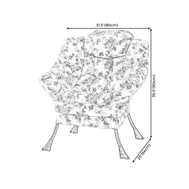 31.49" L x 25.19" W x 35.43" H Accent Armchair Flared Arms Chair for Living Room Clearhalo 'Accent Chairs' 'accent_chairs' 'Chairs & Seating' 'furn' 'furn_accent_chairs' 'Furniture' 'Living Room Furniture' 5242863