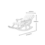 26.37 "L x 49.21" W x 35.03 "H gestoffeerde lounge stoel vast houten frame accentstoel