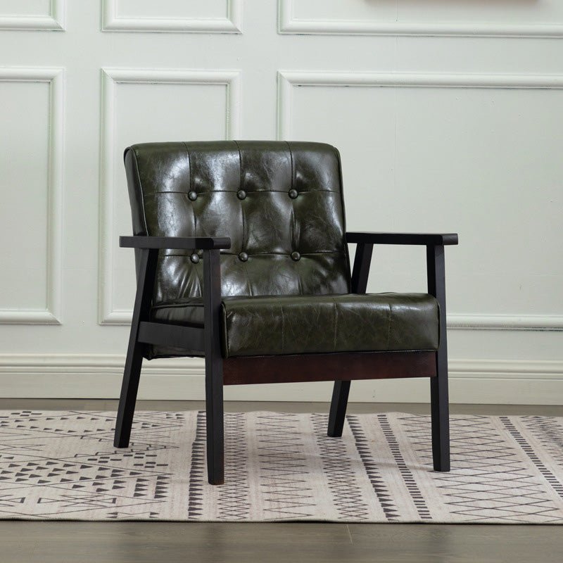 Modern 25,5 "W faux lederen armstoel met basis vier poten en teruggebracht voor kantoor