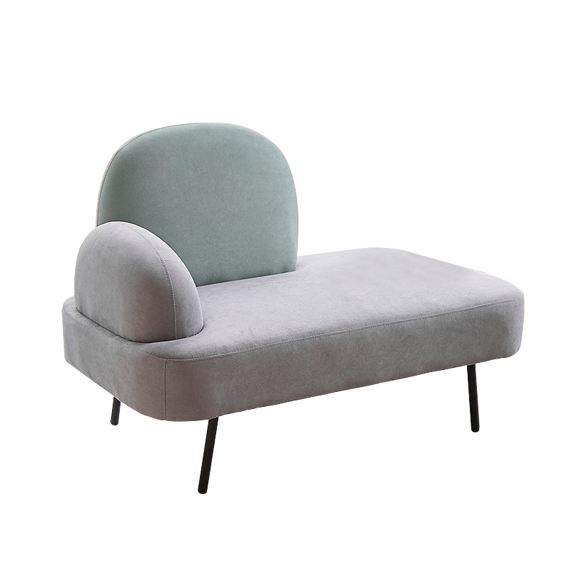 コンテンポラリーコットンブレンドシングルアームタイトバックライトグレーソファセット