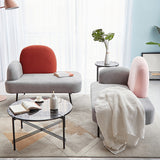 コンテンポラリーコットンブレンドシングルアームタイトバックライトグレーソファセット