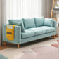 Contemporary Velvet Square Arm Sofa with Storage for Three People