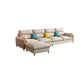 Scandinavian Beige Straight Arm Sofa/Sectional with Removable Cushions