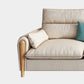 Scandinavian Beige Straight Arm Sofa/Sectional with Removable Cushions