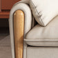 Scandinavian Beige Straight Arm Sofa/Sectional with Removable Cushions