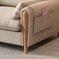 Scandinavian Beige Straight Arm Sofa/Sectional with Removable Cushions