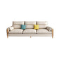 Scandinavian Beige Straight Arm Sofa/Sectional with Removable Cushions