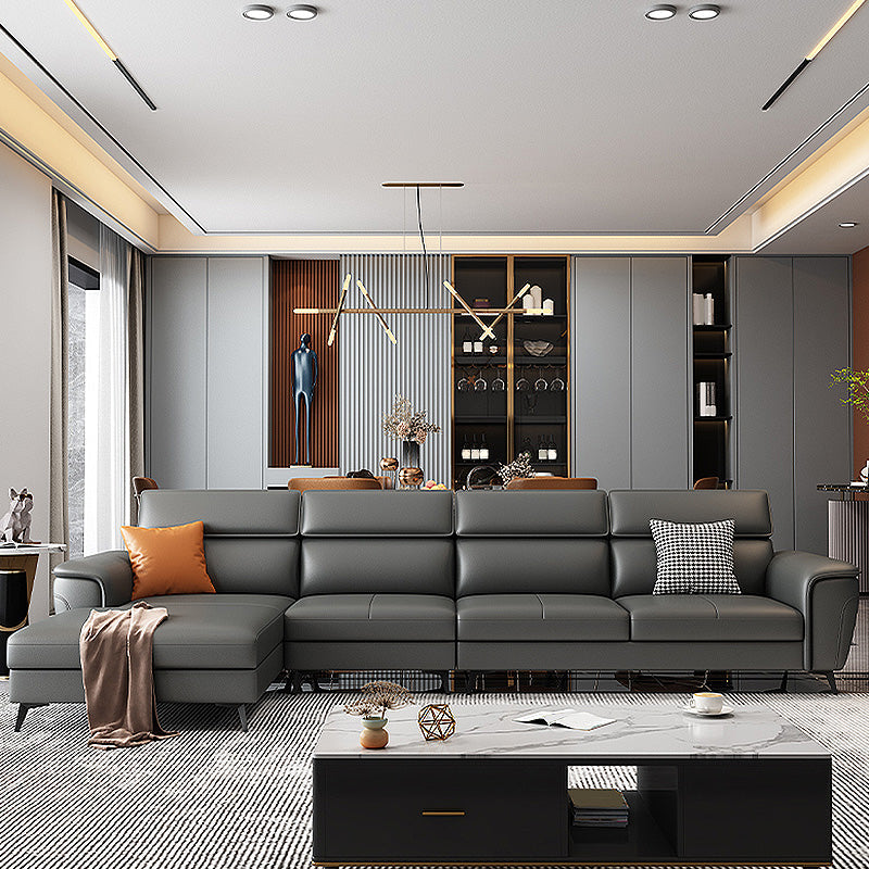 Gris authentique cuir haut dos cous