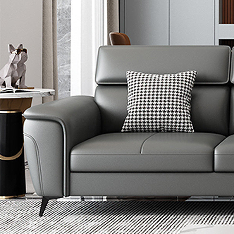 Gris authentique cuir haut dos cous