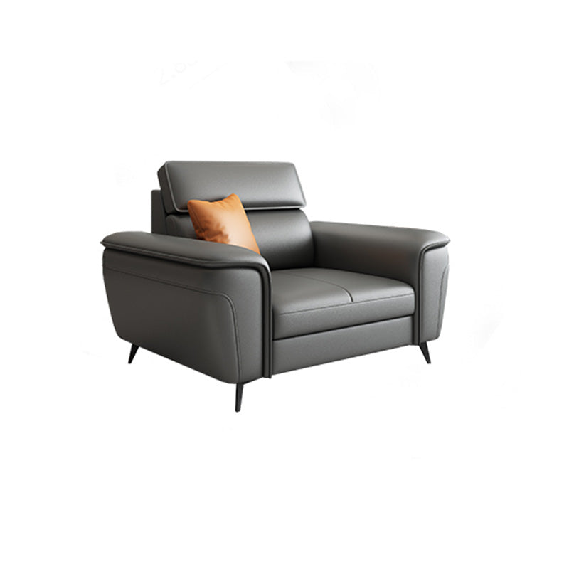 Gris authentique cuir haut dos cous