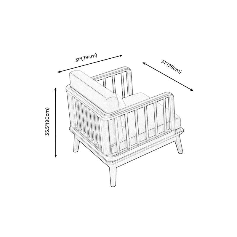 Linen Cushions Modern Sofa 31"W Square Arm Sofa for Living Room Clearhalo 'furn' 'furn_sofas' 'Furniture' 'Living Room Furniture' 'Sofa' 'sofas' 5243242