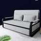 Contemporary Tight Back Sofa Bed Square Arm Fabric Sofa with Storage