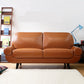 Sofá de almohada cosida modernismo falso de cuero de cuero sofá