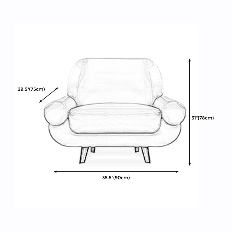 Sofá de almohada cosida modernismo falso de cuero de cuero sofá