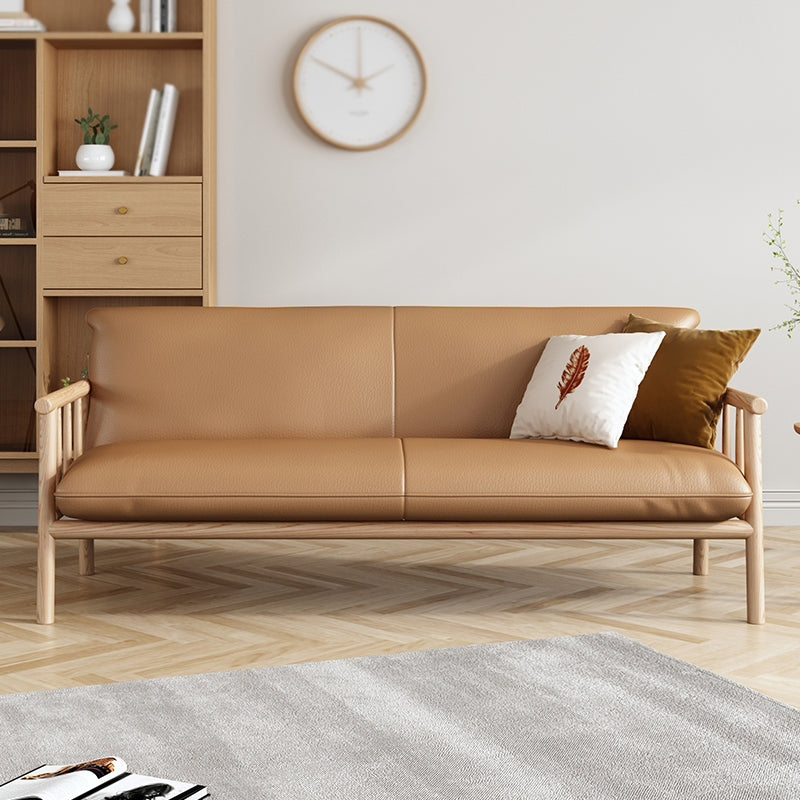 Canapé en faux cuir moderne du milieu du siècle 29 "W Square bras pour le salon