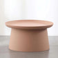 Scandinavian Round Tray Top Side End Table Plastic Pedestal End Table 28"L x 28"W x 14"H Pink Clearhalo 'Coffee & Accent Tables' 'End & Side Tables' 'end_side_tables' 'furn' 'furn_end_side_tables' 'Furniture' 'Living Room Furniture' 5243403
