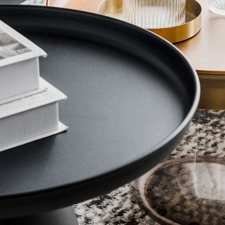 Tavolino con laterale rotondo in stile contemporaneo