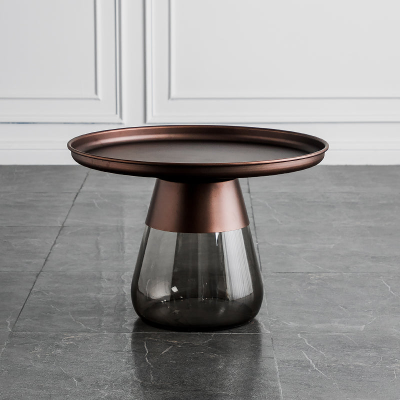 Tavolino con laterale rotondo in stile contemporaneo