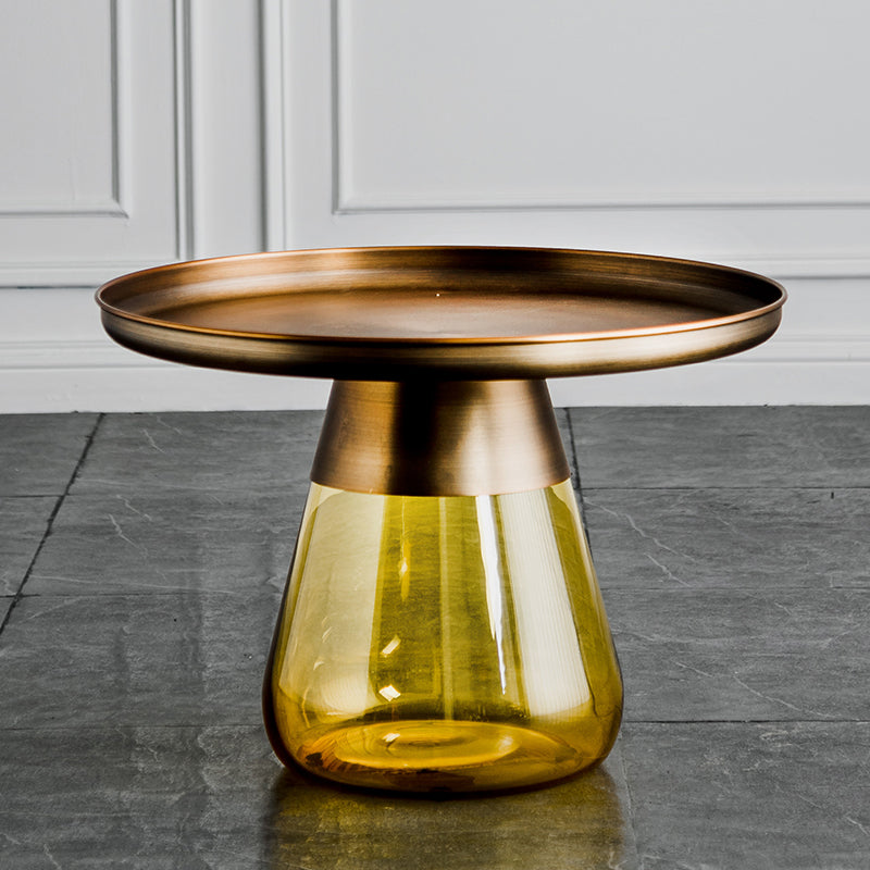 Tavolino con laterale rotondo in stile contemporaneo