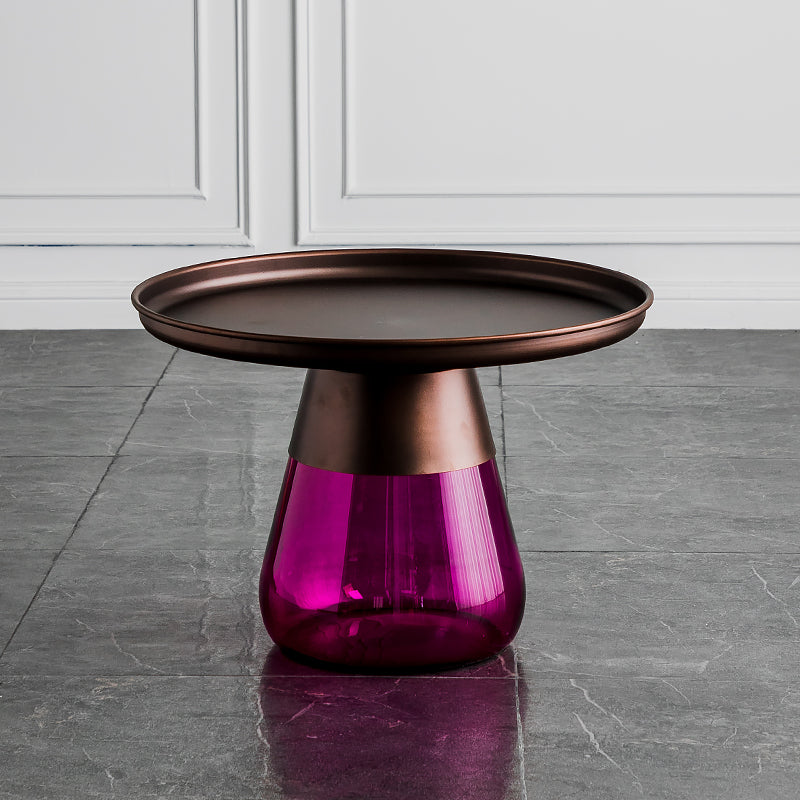 Tavolino con laterale rotondo in stile contemporaneo