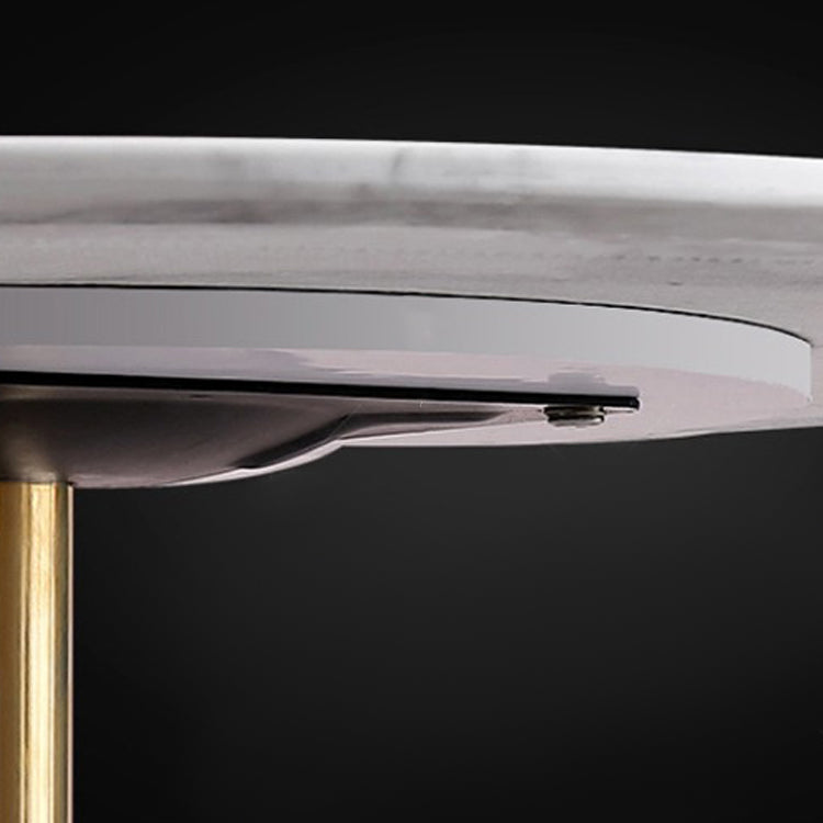 Tavolo da tavolo da piedistallo rotondo in acciaio rotondo alto 29,5 pollici per soggiorno