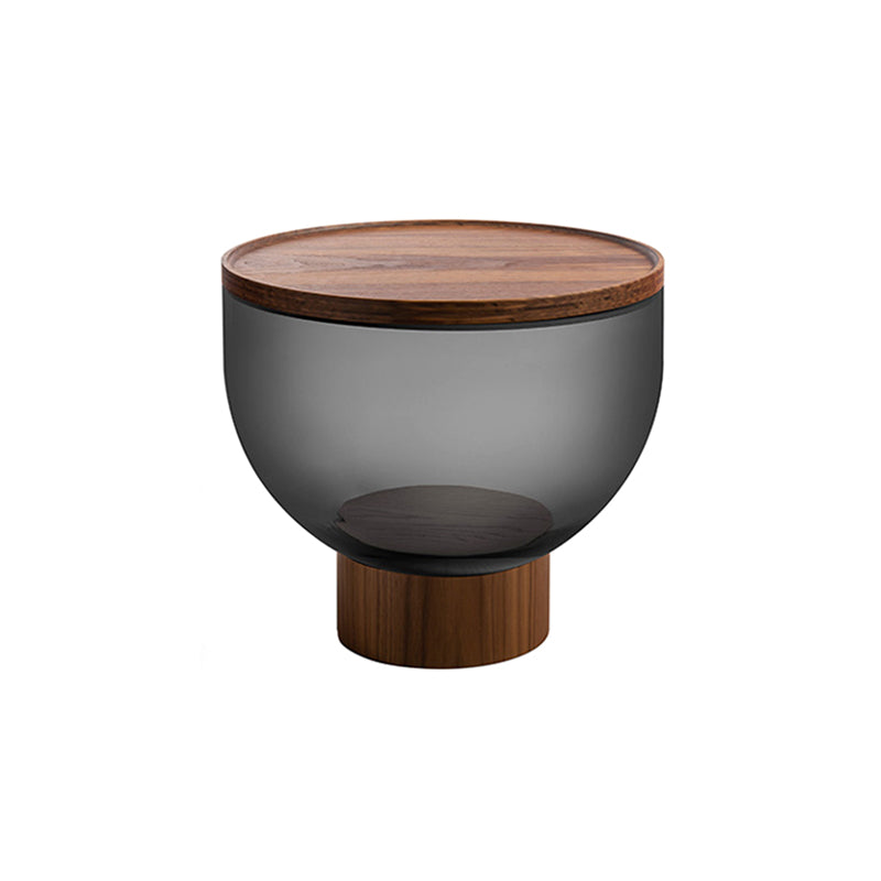 Tavolino laterale rotondo in stile contemporaneo