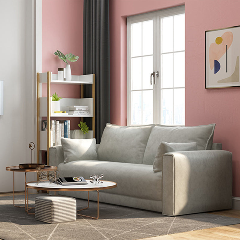 Standaard echt leer en faux lederen down vul spons loveseat