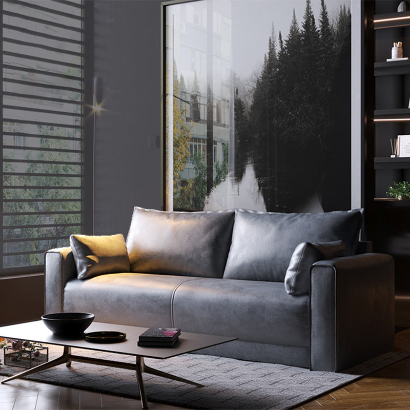 Standaard echt leer en faux lederen down vul spons loveseat