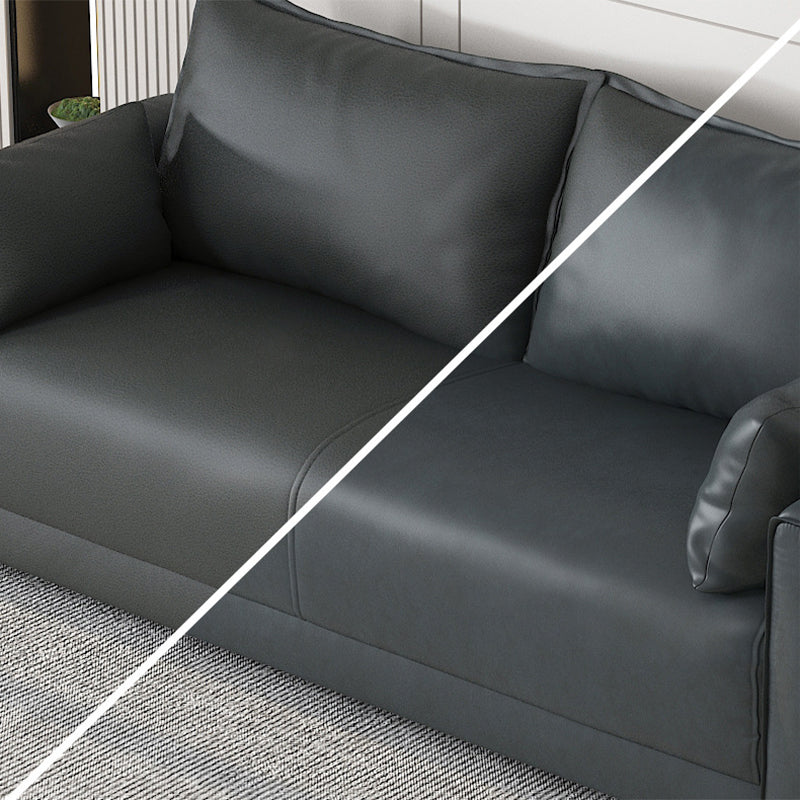 Standaard echt leer en faux lederen down vul spons loveseat