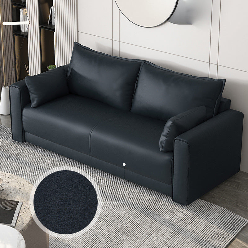 Standaard echt leer en faux lederen down vul spons loveseat