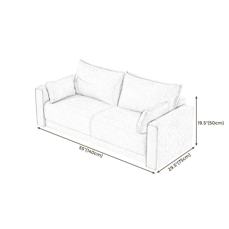 Standaard echt leer en faux lederen down vul spons loveseat