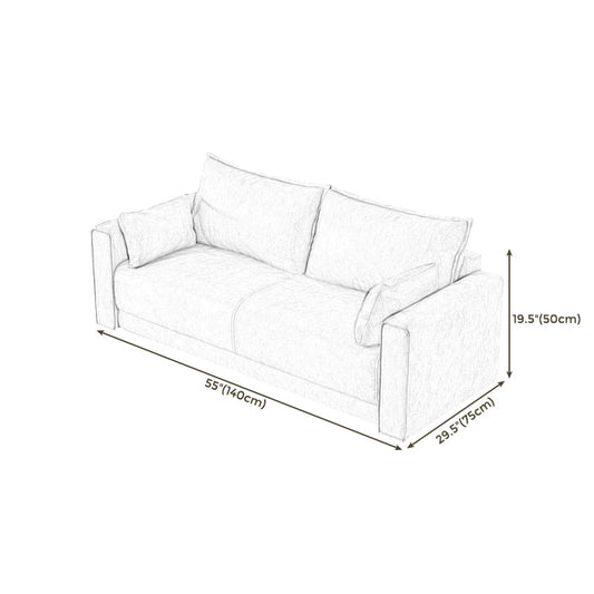 Standard Genuine Leather and Faux Leather Down Fill Sponge Loveseat