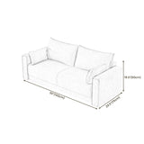 Standaard echt leer en faux lederen down vul spons loveseat