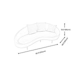 Divano scandinavo beige con retro stretto 93 'per soggiorno