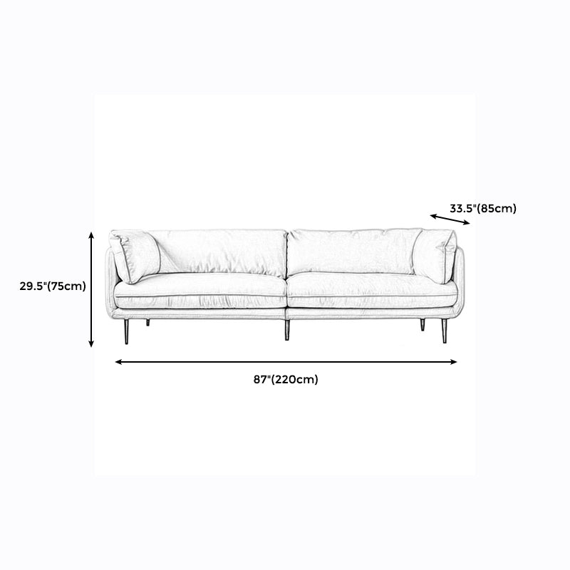 Art de tissu de style moderne et canapé rectangle de riz coriaceux blanc