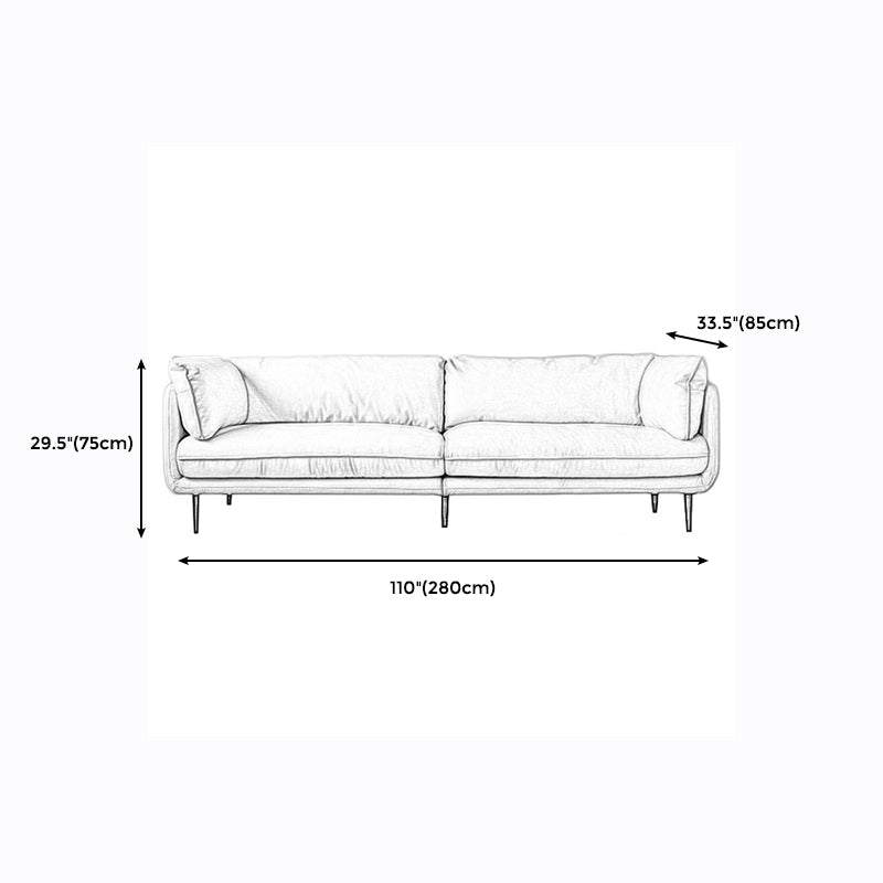 Art de tissu de style moderne et canapé rectangle de riz coriaceux blanc