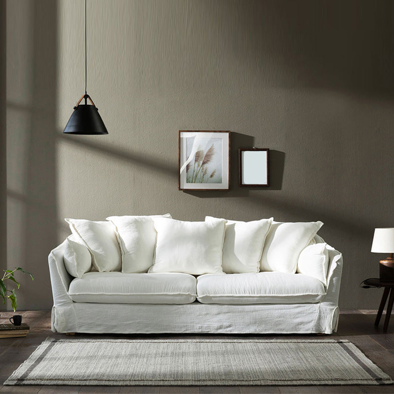 Canapé de bras en pente moderne avec oreillers de boîtier pour le salon, résistant aux taches