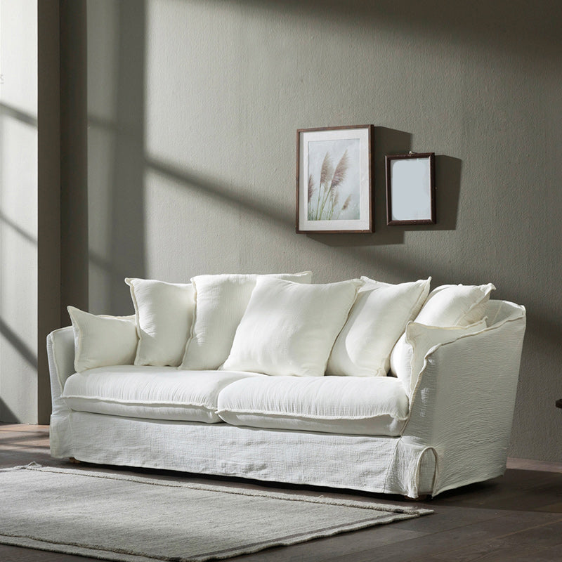 Canapé de bras en pente moderne avec oreillers de boîtier pour le salon, résistant aux taches