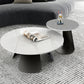 Slate and Metal Round 3 Legs Coffee Table Modern Table for Living Room 24"L x 24"W x 16"H + 16"L x 16"W x 20"H Clearhalo 'Coffee & Accent Tables' 'Coffee Tables' 'coffee_tables' 'furn' 'furn_coffee_tables' 'Furniture' 'Living Room Furniture' 5243774